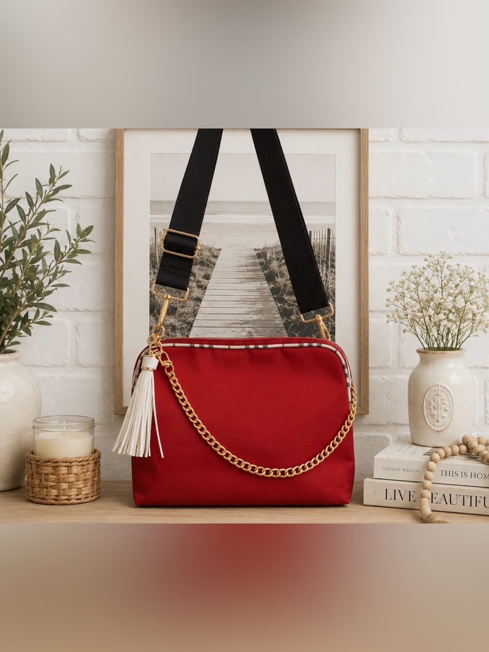 Burberry Red Cosmetic Bag GWP item large bag